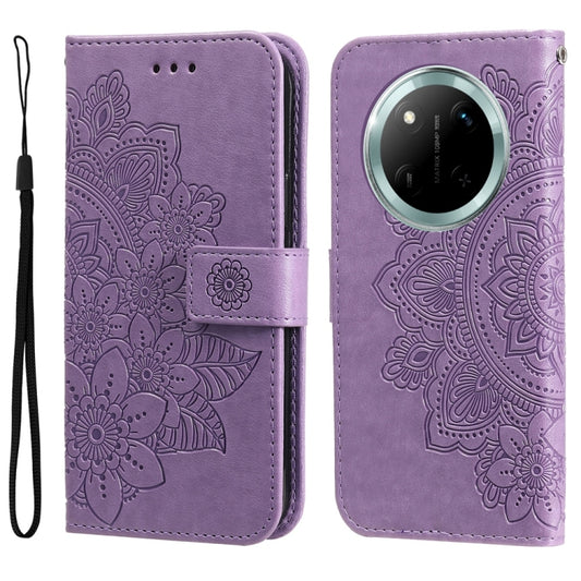 Seven-petal Flowers Embossing Leather Phone Case, For Honor X9c / Magic7 Lite, For Honor 300 Ultra, For Honor 300 Pro, For Honor 300, For Honor Magic7 Pro, For Honor Magic7, For Honor X60i, For Honor Play 60 Plus, For Honor 200