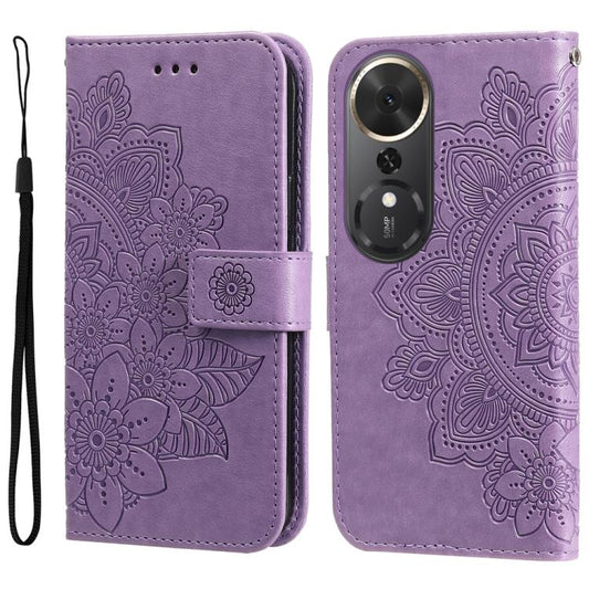 Seven-petal Flowers Embossing Leather Phone Case, For Honor Play 70 Plus, For Honor X5c Plus, For Honor X70 5G, For Honor X6b 4G / X6c 4G / X5b / X5b Plus, For Honor Play 60, For Honor 400 Lite Global, For Honor 400 Global 156.5mm, For Honor X8c 4G    ...