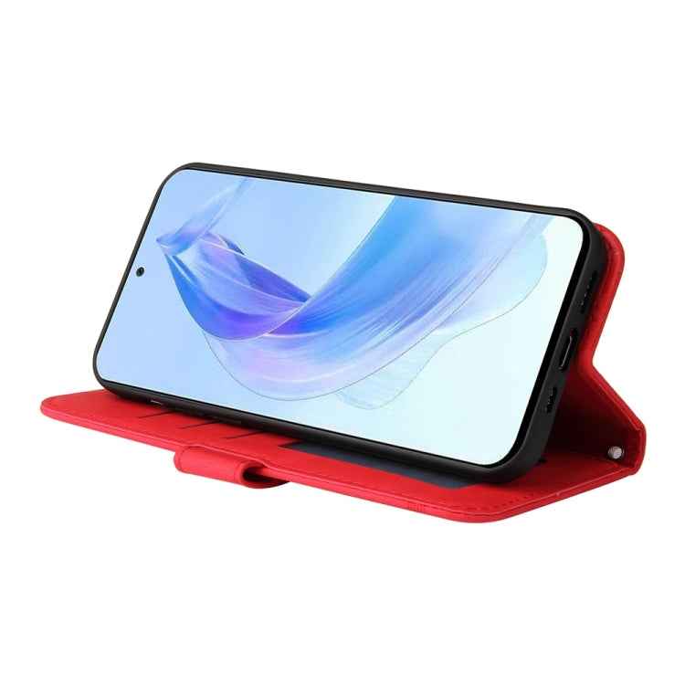 Skin Feel Life Tree Metal Button Leather Phone Case, For Honor X50i 5G