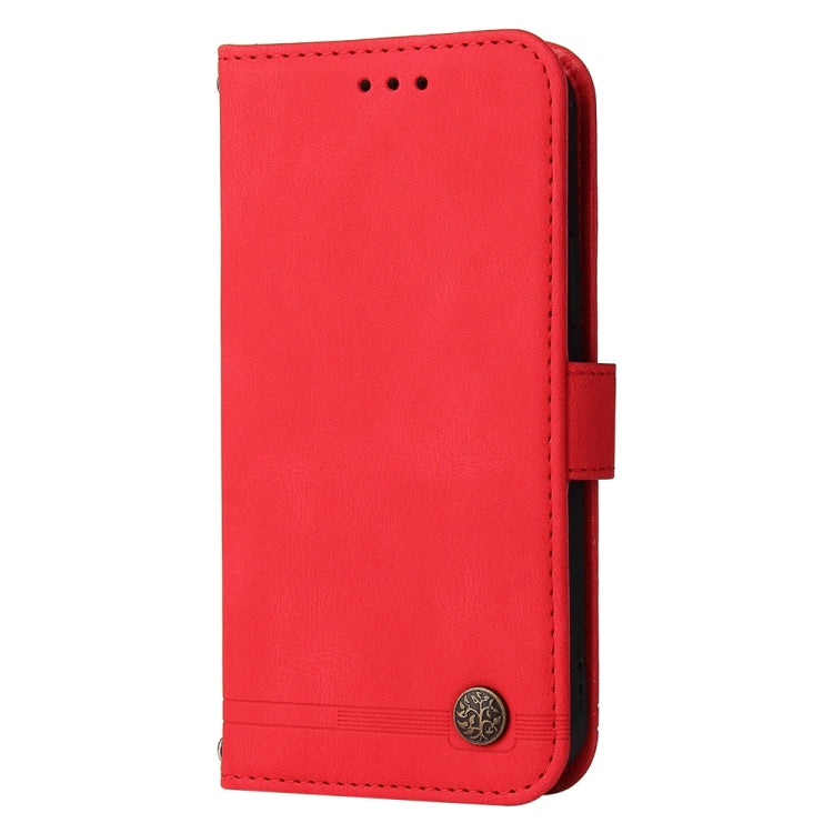 Skin Feel Life Tree Metal Button Leather Phone Case, For Honor Play 50 Plus, For Honor X6a, For Honor X50i 5G