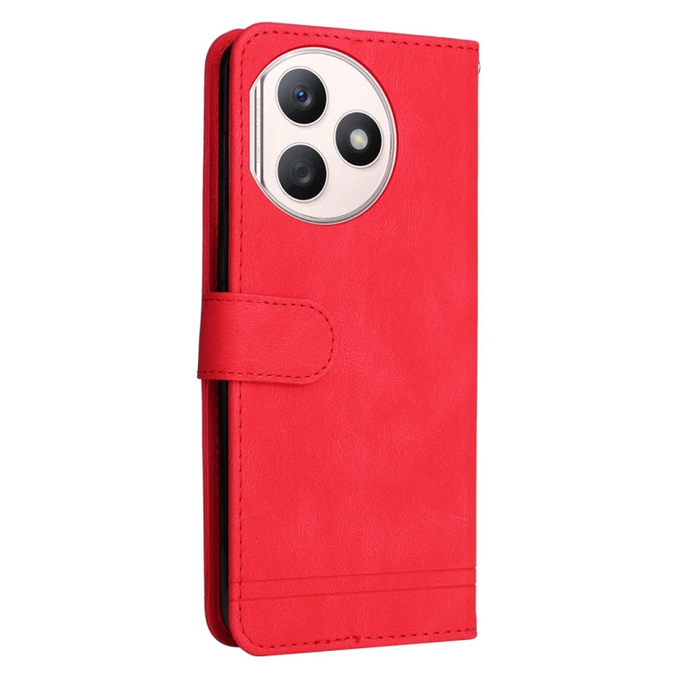 Skin Feel Life Tree Metal Button Leather Phone Case