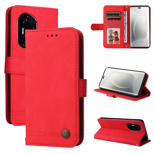 Skin Feel Life Tree Metal Button Leather Phone Case, For Honor 300 Pro, For Honor 300, For Honor X9c / Magic7 Lite, For Honor Magic7 Pro, For Honor Magic7, For Honor X60i, For Honor Play 60 Plus, For Honor 200, For Honor 200 Pro