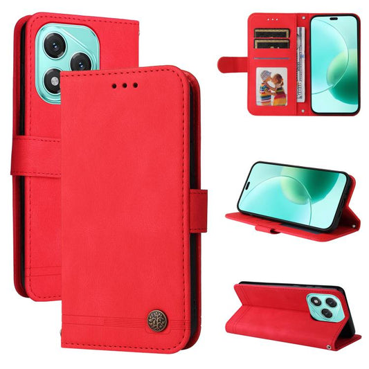 Skin Feel Life Tree Metal Button Leather Phone Case, For Honor 400 Lite Global, For Honor 400 Global 156.5mm, For Honor X8c 4G, For Honor 300 Ultra, For Honor 300 Pro, For Honor 300, For Honor X9c / Magic7 Lite, For Honor Magic7 Pro, For Honor Magic7