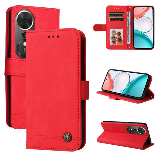 Skin Feel Life Tree Metal Button Leather Phone Case, For Honor Play 70 Plus, For Honor X5c Plus, For Honor X70 5G, For Honor X6b 4G / X6c 4G / X5b / X5b Plus, For Honor Play 60, For Honor 400 Lite Global, For Honor 400 Global 156.5mm, For Honor X8c 4G ...