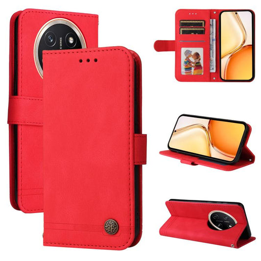 Skin Feel Life Tree Metal Button Leather Phone Case, For Honor X80 Pro Max 5G / X9e Pro 5G, For Honor Magic9 Super 5G, For Honor X6e 4G / X7e 4G / Play 80 Plus 5G, For Honor 600 Smart 5G, For Honor 600 Global / 600 Pro Global, For Honor 600 Lite Global...