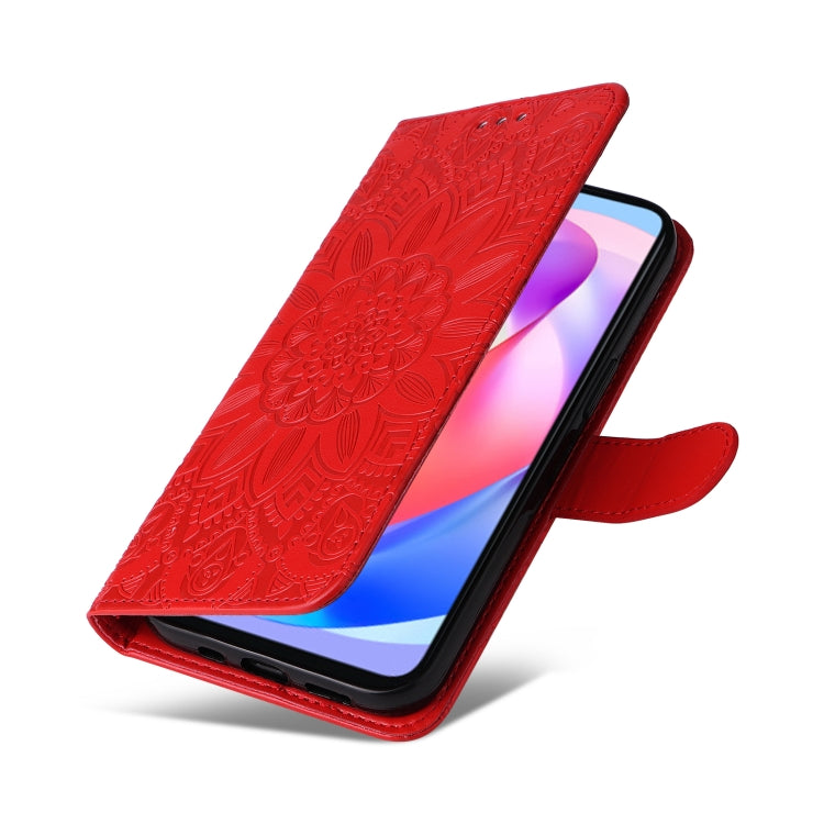 Embossed Sunflower Leather Phone Case, For Honor X6a, For Honor X50, For Honor X50i 5G