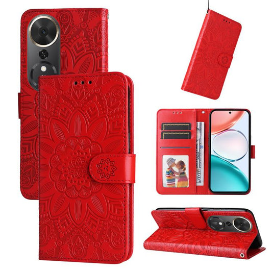 Embossed Sunflower Leather Phone Case, For Honor Play 70 Plus, For Honor X5c Plus, For Honor X70 5G, For Honor X6b 4G / X6c 4G / X5b / X5b Plus, For Honor Play 60, For Honor 400 Lite Global, For Honor 400 Global 156.5mm, For Honor X8c 4G               ...