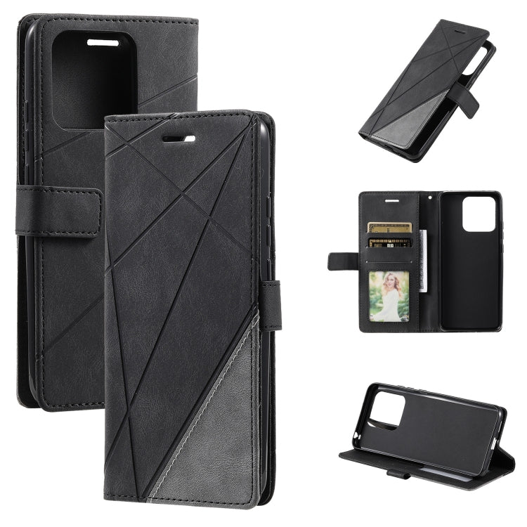 Skin Feel Splicing Leather Phone Case, For Xiaomi Redmi Note 13 Pro+, For Xiaomi Redmi Note 13 Pro 5G, For Xiaomi 13T / Redmi K60 Ultra, For Redmi 12 4G, For Xiaomi POCO F5, For Redmi K60 / K60 Pro, For Redmi Note 12S 4G Global                         ...