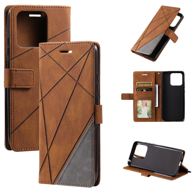 Skin Feel Splicing Leather Phone Case, For Xiaomi Redmi Note 13 Pro+, For Xiaomi Redmi Note 13 Pro 5G, For Xiaomi 13T / Redmi K60 Ultra, For Redmi 12 4G, For Xiaomi POCO F5, For Redmi K60 / K60 Pro, For Redmi Note 12S 4G Global                         ...