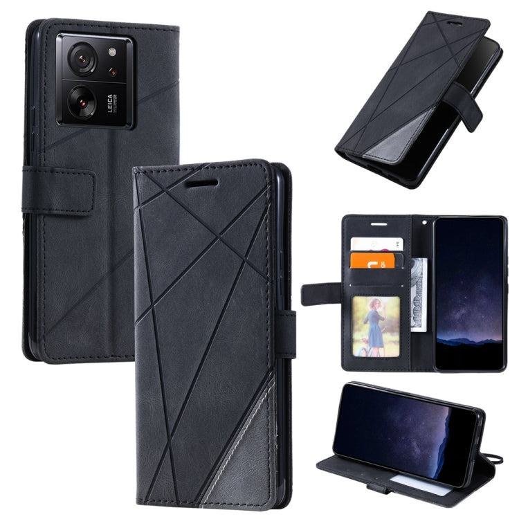 Skin Feel Splicing Leather Phone Case, For Xiaomi Redmi Note 13 Pro+, For Xiaomi Redmi Note 13 Pro 5G, For Xiaomi 13T / Redmi K60 Ultra, For Redmi 12 4G, For Xiaomi POCO F5, For Redmi K60 / K60 Pro, For Redmi Note 12S 4G Global                         ...