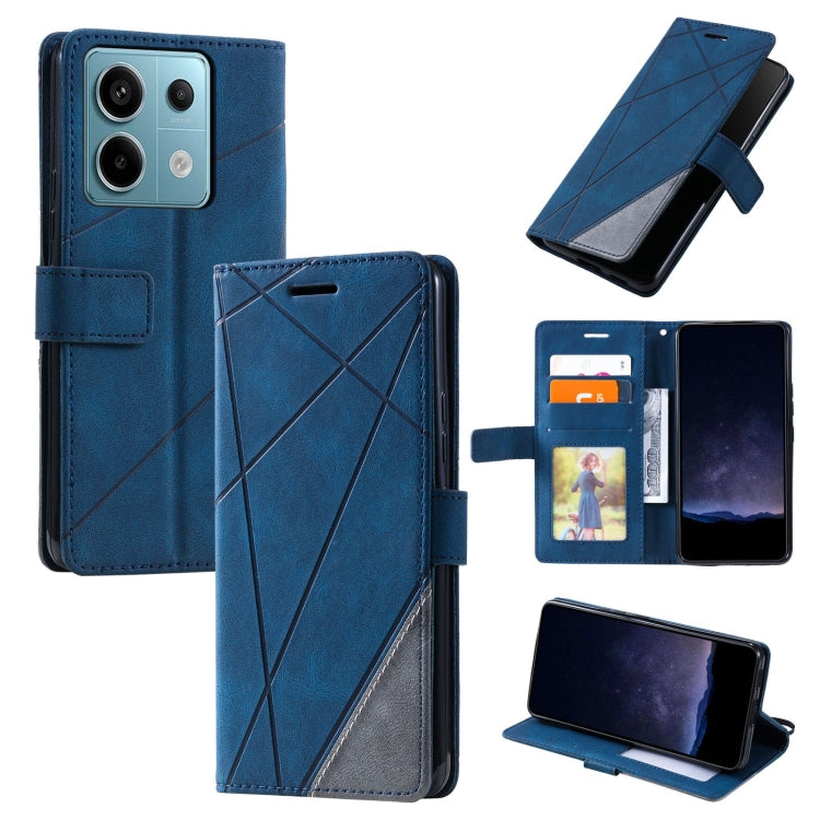 Skin Feel Splicing Leather Phone Case, For Xiaomi Redmi Note 13 Pro+, For Xiaomi Redmi Note 13 Pro 5G, For Xiaomi 13T / Redmi K60 Ultra, For Redmi 12 4G, For Xiaomi POCO F5, For Redmi K60 / K60 Pro, For Redmi Note 12S 4G Global                         ...