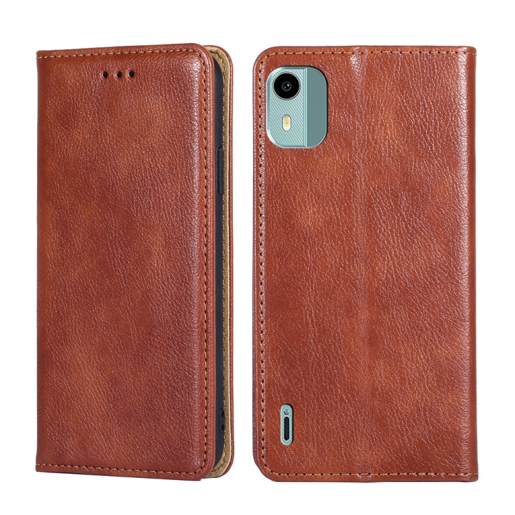 Gloss Oil Solid Color Magnetic Leather Phone Case