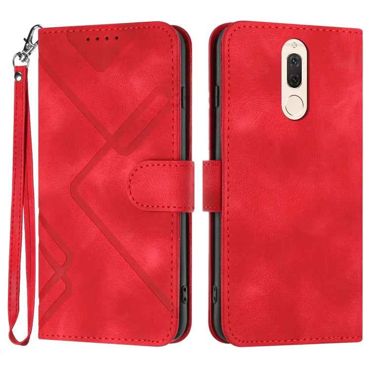 Line Pattern Skin Feel Leather Phone Case, For Huawei P20 Pro, For Huawei P20 lite, For Huawei P smart 2018/Enjoy 7S, For Huawei Mate 10 Lite/Maimang 6, For Huawei Mate 10 Pro, For Huawei P10 Lite