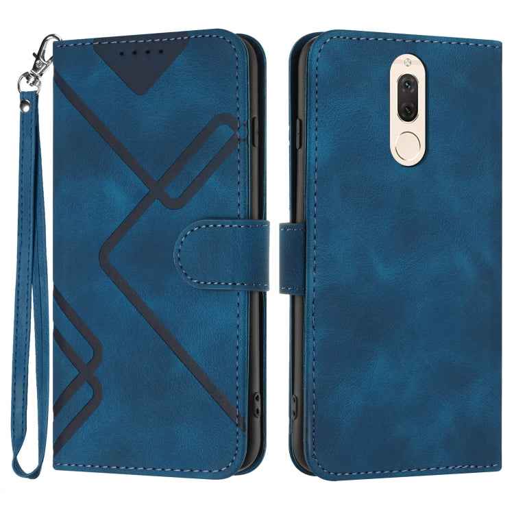 Line Pattern Skin Feel Leather Phone Case, For Huawei P20 Pro, For Huawei P20 lite, For Huawei P smart 2018/Enjoy 7S, For Huawei Mate 10 Lite/Maimang 6, For Huawei Mate 10 Pro, For Huawei P10 Lite