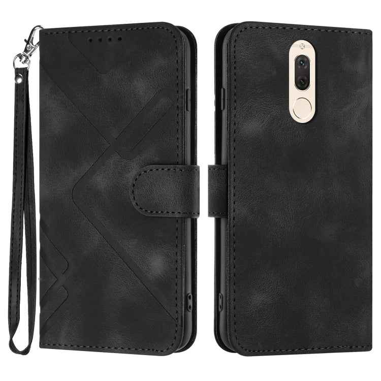 Line Pattern Skin Feel Leather Phone Case, For Huawei P20 Pro, For Huawei P20 lite, For Huawei P smart 2018/Enjoy 7S, For Huawei Mate 10 Lite/Maimang 6, For Huawei Mate 10 Pro, For Huawei P10 Lite