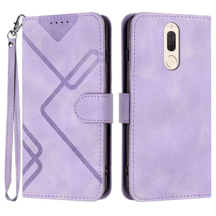 Line Pattern Skin Feel Leather Phone Case, For Huawei P20 Pro, For Huawei P20 lite, For Huawei P smart 2018/Enjoy 7S, For Huawei Mate 10 Lite/Maimang 6, For Huawei Mate 10 Pro, For Huawei P10 Lite