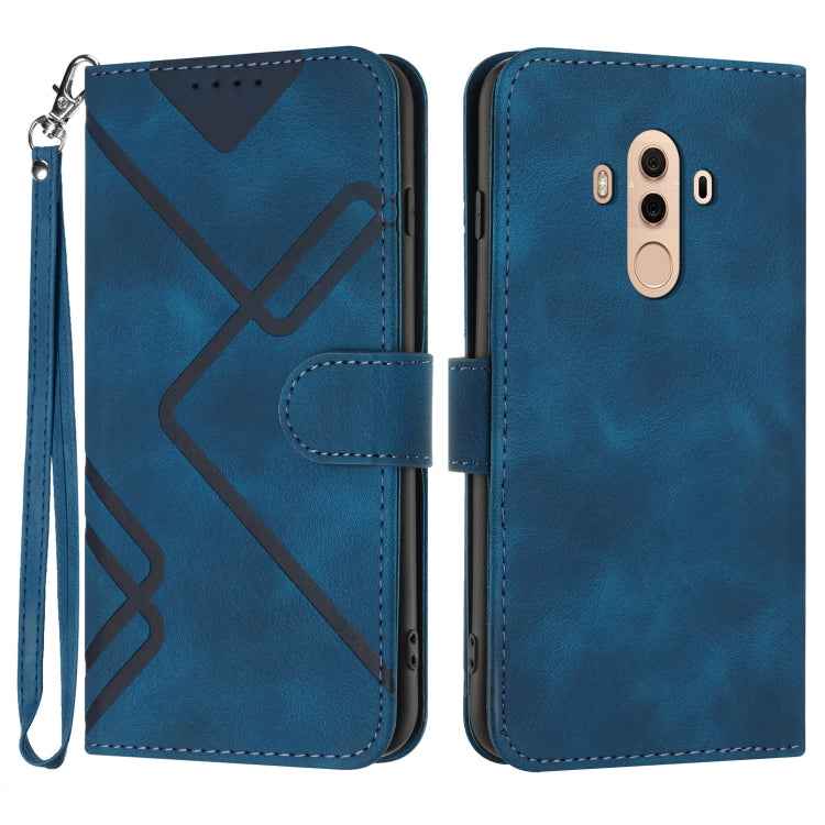 Line Pattern Skin Feel Leather Phone Case, For Huawei P20 Pro, For Huawei P20 lite, For Huawei P smart 2018/Enjoy 7S, For Huawei Mate 10 Lite/Maimang 6, For Huawei Mate 10 Pro, For Huawei P10 Lite