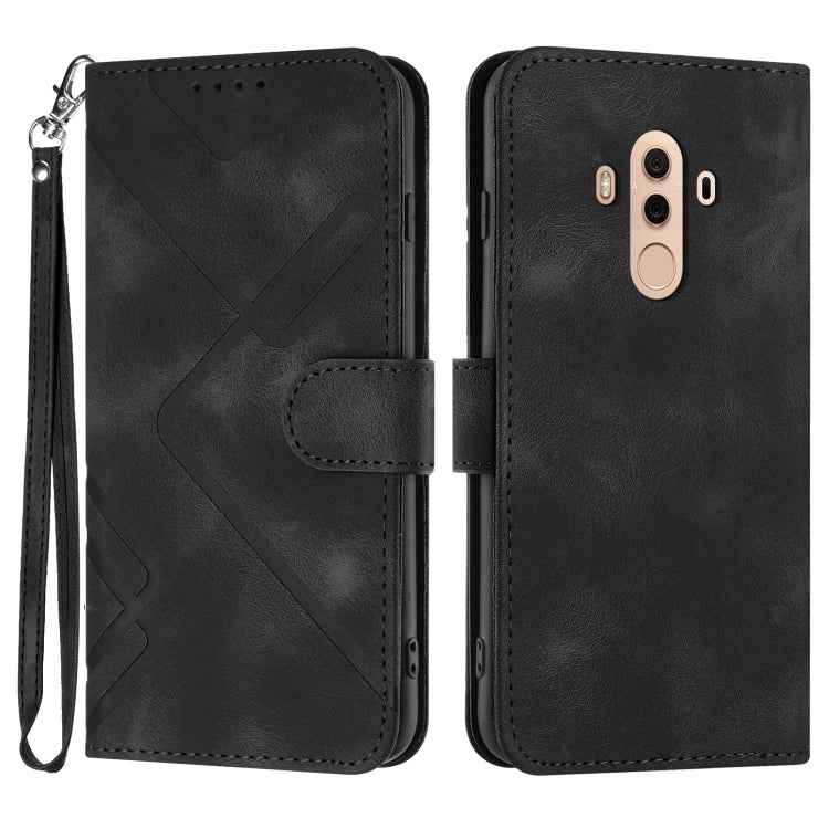 Line Pattern Skin Feel Leather Phone Case, For Huawei P20 Pro, For Huawei P20 lite, For Huawei P smart 2018/Enjoy 7S, For Huawei Mate 10 Lite/Maimang 6, For Huawei Mate 10 Pro, For Huawei P10 Lite