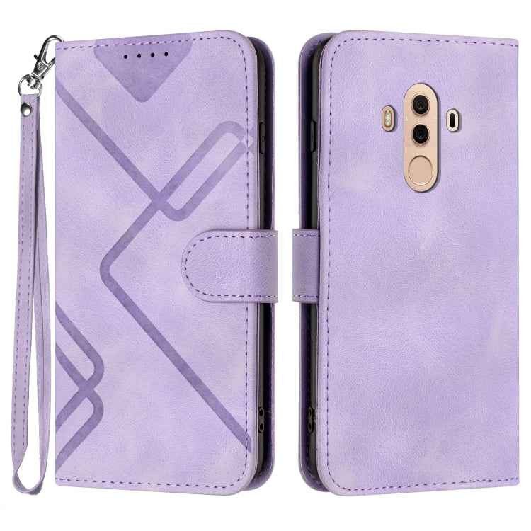 Line Pattern Skin Feel Leather Phone Case, For Huawei P20 Pro, For Huawei P20 lite, For Huawei P smart 2018/Enjoy 7S, For Huawei Mate 10 Lite/Maimang 6, For Huawei Mate 10 Pro, For Huawei P10 Lite