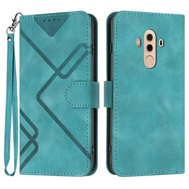 Line Pattern Skin Feel Leather Phone Case, For Huawei P20 Pro, For Huawei P20 lite, For Huawei P smart 2018/Enjoy 7S, For Huawei Mate 10 Lite/Maimang 6, For Huawei Mate 10 Pro, For Huawei P10 Lite