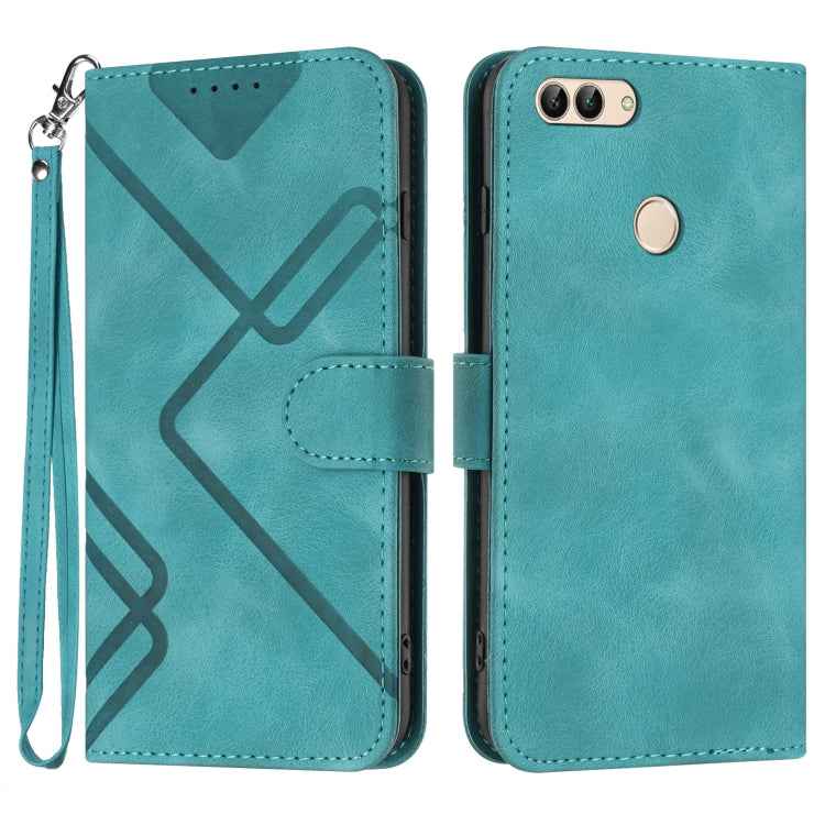 Line Pattern Skin Feel Leather Phone Case, For Huawei P20 Pro, For Huawei P20 lite, For Huawei P smart 2018/Enjoy 7S, For Huawei Mate 10 Lite/Maimang 6, For Huawei Mate 10 Pro, For Huawei P10 Lite