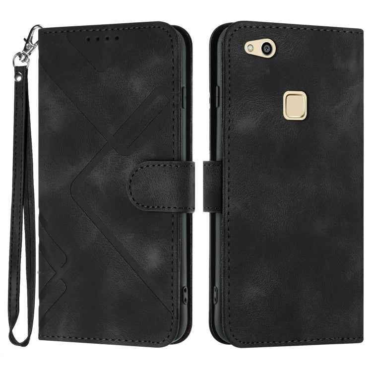 Line Pattern Skin Feel Leather Phone Case, For Huawei P20 Pro, For Huawei P20 lite, For Huawei P smart 2018/Enjoy 7S, For Huawei Mate 10 Lite/Maimang 6, For Huawei Mate 10 Pro, For Huawei P10 Lite