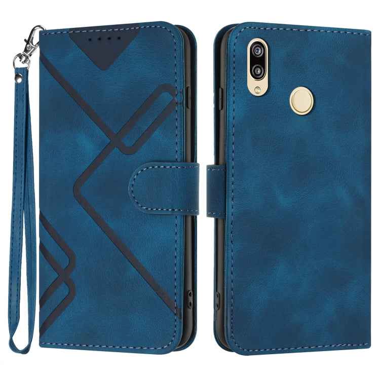 Line Pattern Skin Feel Leather Phone Case, For Huawei P20 Pro, For Huawei P20 lite, For Huawei P smart 2018/Enjoy 7S, For Huawei Mate 10 Lite/Maimang 6, For Huawei Mate 10 Pro, For Huawei P10 Lite