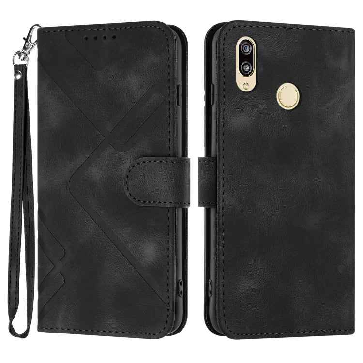 Line Pattern Skin Feel Leather Phone Case, For Huawei P20 Pro, For Huawei P20 lite, For Huawei P smart 2018/Enjoy 7S, For Huawei Mate 10 Lite/Maimang 6, For Huawei Mate 10 Pro, For Huawei P10 Lite