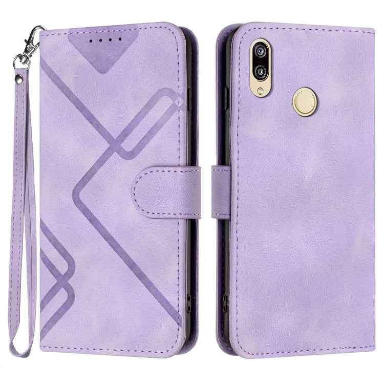 Line Pattern Skin Feel Leather Phone Case, For Huawei P20 Pro, For Huawei P20 lite, For Huawei P smart 2018/Enjoy 7S, For Huawei Mate 10 Lite/Maimang 6, For Huawei Mate 10 Pro, For Huawei P10 Lite