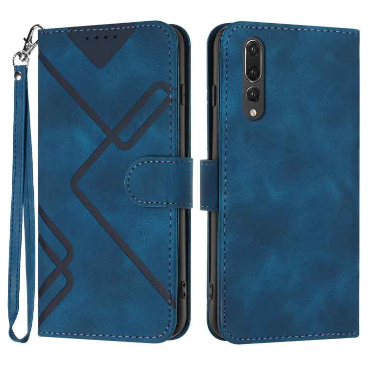 Line Pattern Skin Feel Leather Phone Case, For Huawei P20 Pro, For Huawei P20 lite, For Huawei P smart 2018/Enjoy 7S, For Huawei Mate 10 Lite/Maimang 6, For Huawei Mate 10 Pro, For Huawei P10 Lite