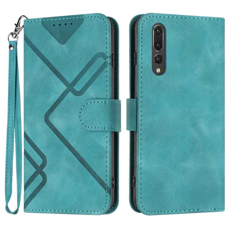 Line Pattern Skin Feel Leather Phone Case, For Huawei P20 Pro, For Huawei P20 lite, For Huawei P smart 2018/Enjoy 7S, For Huawei Mate 10 Lite/Maimang 6, For Huawei Mate 10 Pro, For Huawei P10 Lite