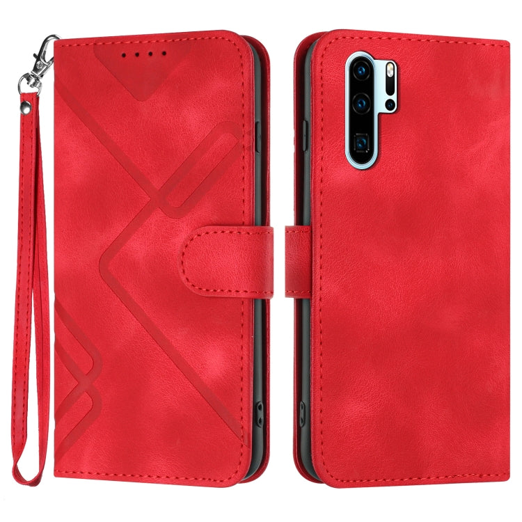 Line Pattern Skin Feel Leather Phone Case, For Huawei nova 8 SE, For Huawei Y5 2019, For Huawei Y6 2019, For Huawei P30 lite/nova 4e, For Huawei P30 Pro, For Huawei P smart 2019/nova lite 3, For Huawei Mate 20 Pro, For Huawei Mate 20 lite/Maimang 7
