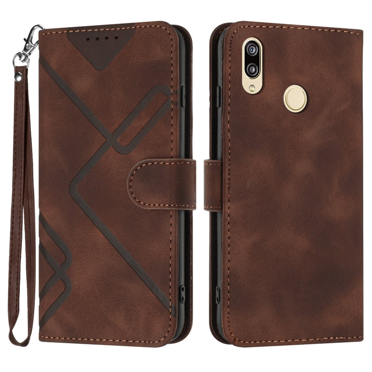 Line Pattern Skin Feel Leather Phone Case, For Huawei nova 8 SE, For Huawei Y5 2019, For Huawei Y6 2019, For Huawei P30 lite/nova 4e, For Huawei P30 Pro, For Huawei P smart 2019/nova lite 3, For Huawei Mate 20 Pro, For Huawei Mate 20 lite/Maimang 7