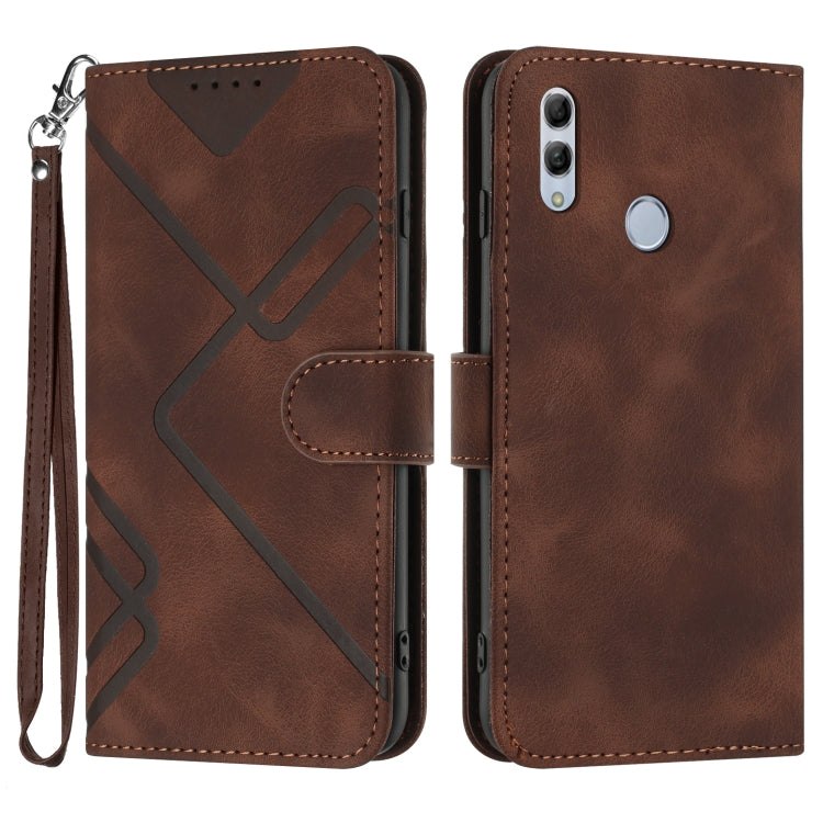Line Pattern Skin Feel Leather Phone Case, For Huawei nova 8 SE, For Huawei Y5 2019, For Huawei Y6 2019, For Huawei P30 lite/nova 4e, For Huawei P30 Pro, For Huawei P smart 2019/nova lite 3, For Huawei Mate 20 Pro, For Huawei Mate 20 lite/Maimang 7