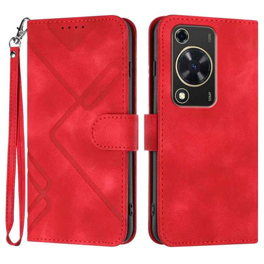 Line Pattern Skin Feel Leather Phone Case, For Huawei Enjoy 70, For Huawei P60 / P60 Pro, For Huawei Enjoy 50 Pro / nova Y90, For Huawei Enjoy 50 / nova Y70, For Huawei Enjoy 20e, For Huawei P50 Pro, For Huawei P50, For Huawei Enjoy 20 SE 4G