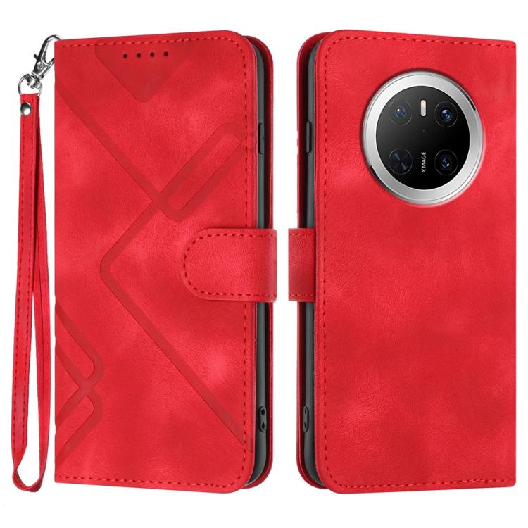Line Pattern Skin Feel Leather Phone Case, For Huawei Enjoy 80 Plus, For Huawei Pura 80 5G, For Huawei Mate 70 Pro / Mate 70 Pro+, For Huawei Mate 70, For Huawei nova 12i, For Huawei nova 12s, For Huawei nova Y72, For Huawei nova 12 Pro / nova 12 Ultra