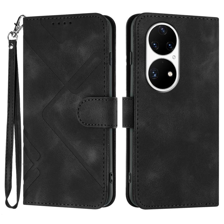 Line Pattern Skin Feel Leather Phone Case, For Huawei Enjoy 70, For Huawei P60 / P60 Pro, For Huawei Enjoy 50 Pro / nova Y90, For Huawei Enjoy 50 / nova Y70, For Huawei Enjoy 20e, For Huawei P50 Pro, For Huawei P50, For Huawei Enjoy 20 SE 4G