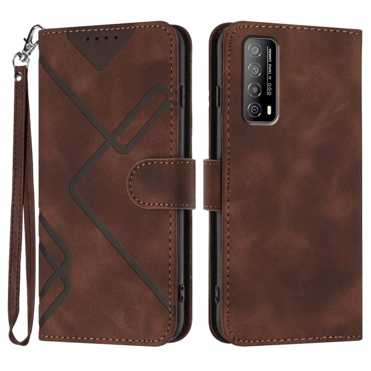 Line Pattern Skin Feel Leather Phone Case, For Huawei Enjoy 70, For Huawei P60 / P60 Pro, For Huawei Enjoy 50 Pro / nova Y90, For Huawei Enjoy 50 / nova Y70, For Huawei Enjoy 20e, For Huawei P50 Pro, For Huawei P50, For Huawei Enjoy 20 SE 4G