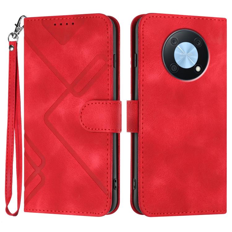 Line Pattern Skin Feel Leather Phone Case, For Huawei Enjoy 70, For Huawei P60 / P60 Pro, For Huawei Enjoy 50 Pro / nova Y90, For Huawei Enjoy 50 / nova Y70, For Huawei Enjoy 20e, For Huawei P50 Pro, For Huawei P50, For Huawei Enjoy 20 SE 4G