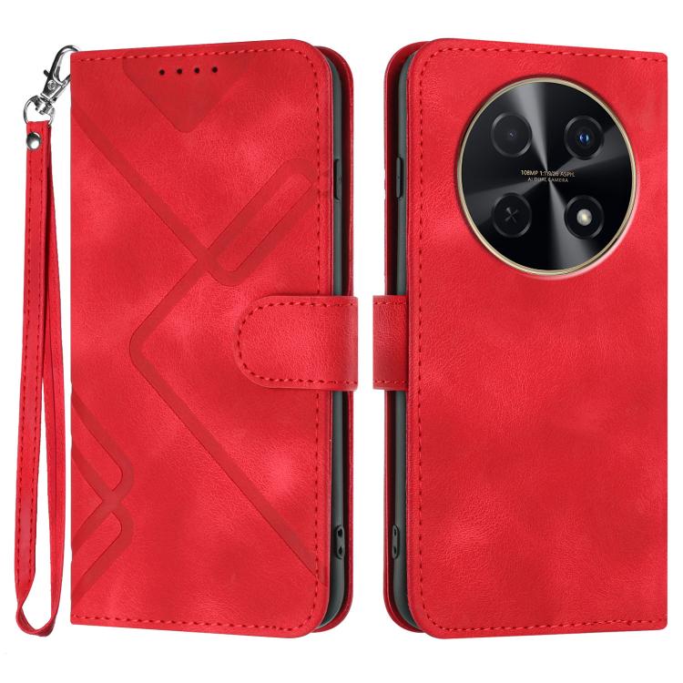 Line Pattern Skin Feel Leather Phone Case, For Huawei Enjoy 80 Plus, For Huawei Pura 80 5G, For Huawei Mate 70 Pro / Mate 70 Pro+, For Huawei Mate 70, For Huawei nova 12i, For Huawei nova 12s, For Huawei nova Y72, For Huawei nova 12 Pro / nova 12 Ultra