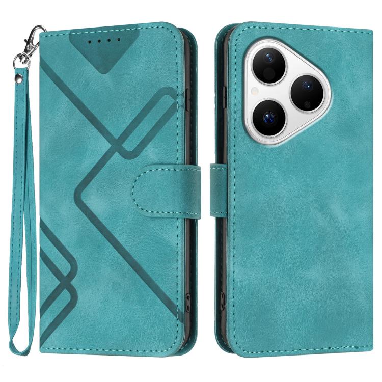 Line Pattern Skin Feel Leather Phone Case, For Huawei Enjoy 80 Plus, For Huawei Pura 80 5G, For Huawei Mate 70 Pro / Mate 70 Pro+, For Huawei Mate 70, For Huawei nova 12i, For Huawei nova 12s, For Huawei nova Y72, For Huawei nova 12 Pro / nova 12 Ultra