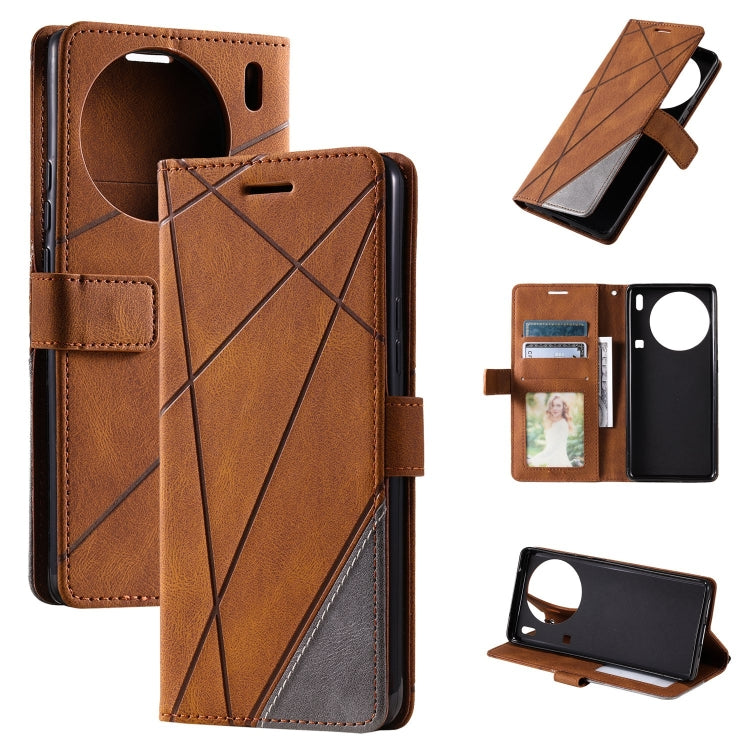 Skin Feel Splicing Leather Phone Case