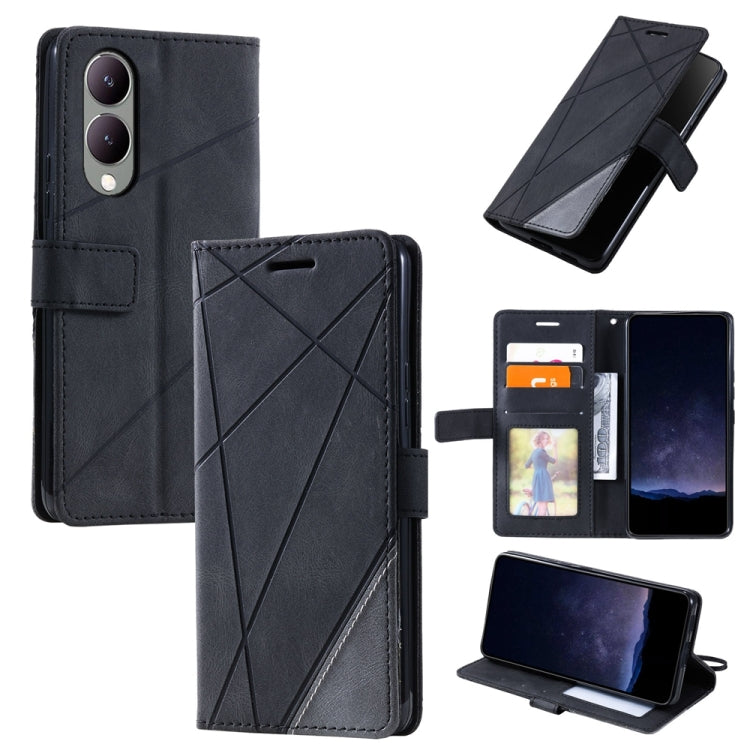 Skin Feel Splicing Leather Phone Case