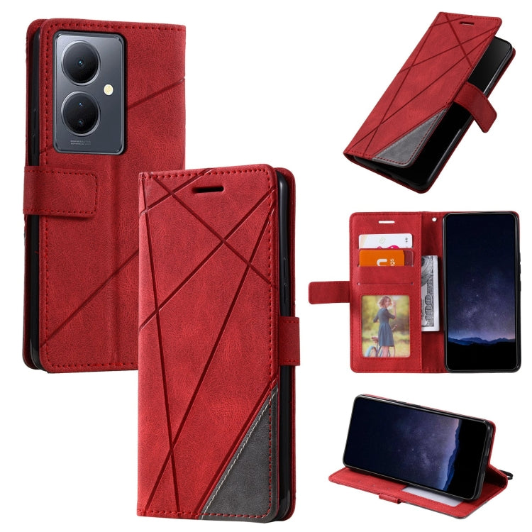 Skin Feel Splicing Leather Phone Case