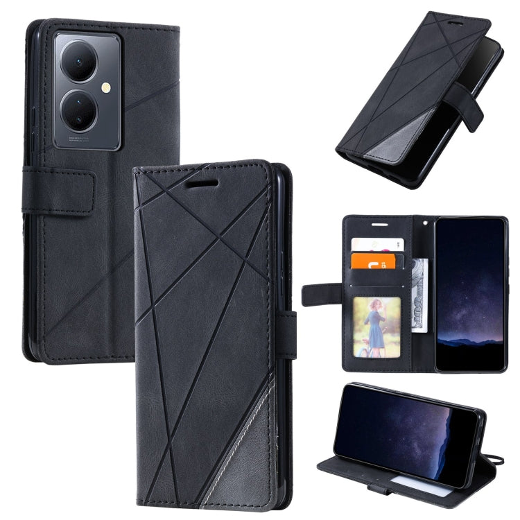 Skin Feel Splicing Leather Phone Case