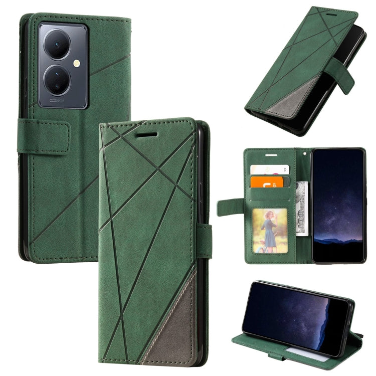Skin Feel Splicing Leather Phone Case