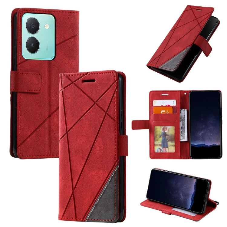 Skin Feel Splicing Leather Phone Case