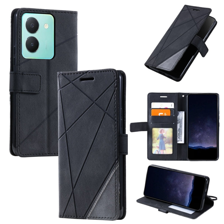 Skin Feel Splicing Leather Phone Case