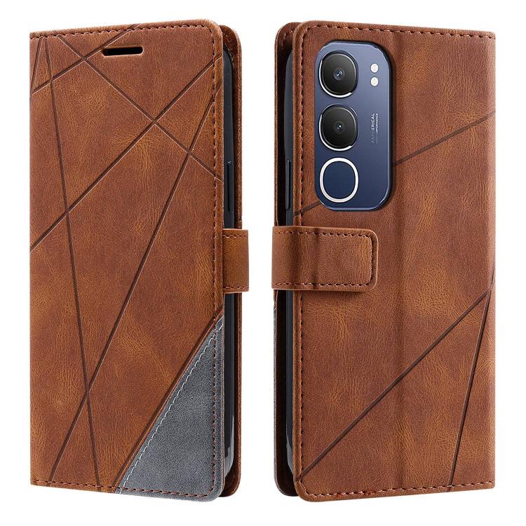 Skin Feel Splicing Leather Phone Case