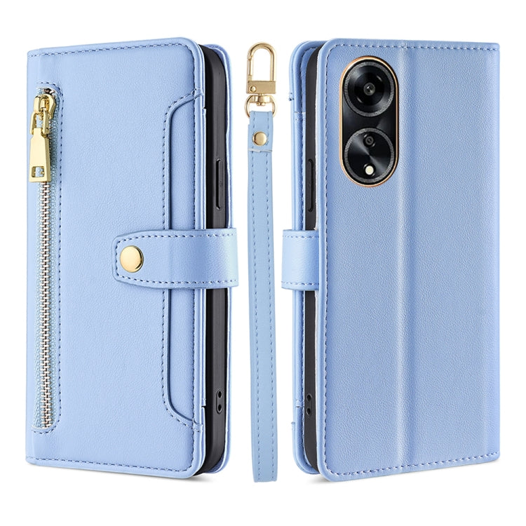 Sheep Texture Cross-body Zipper Wallet Leather Phone Case, For OPPO A78 4G, For OPPO Reno10 Pro+ 5G, For OPPO A1 5G, For OPPO Reno8 T 4G, For OPPO Reno8 T 5G / A1 Pro 5G, For OPPO Reno7 4G / F21 Pro 4G, For OPPO Find X5 Pro